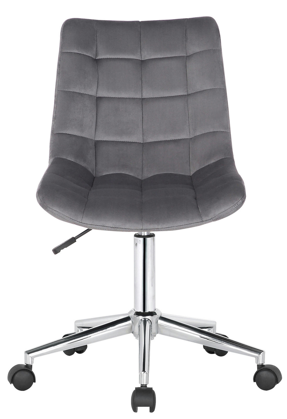 BÜROSTUHL Auronix Samt grau - Chromfarben/Grau, Metall (46/96/62cm) - TPFLiving
