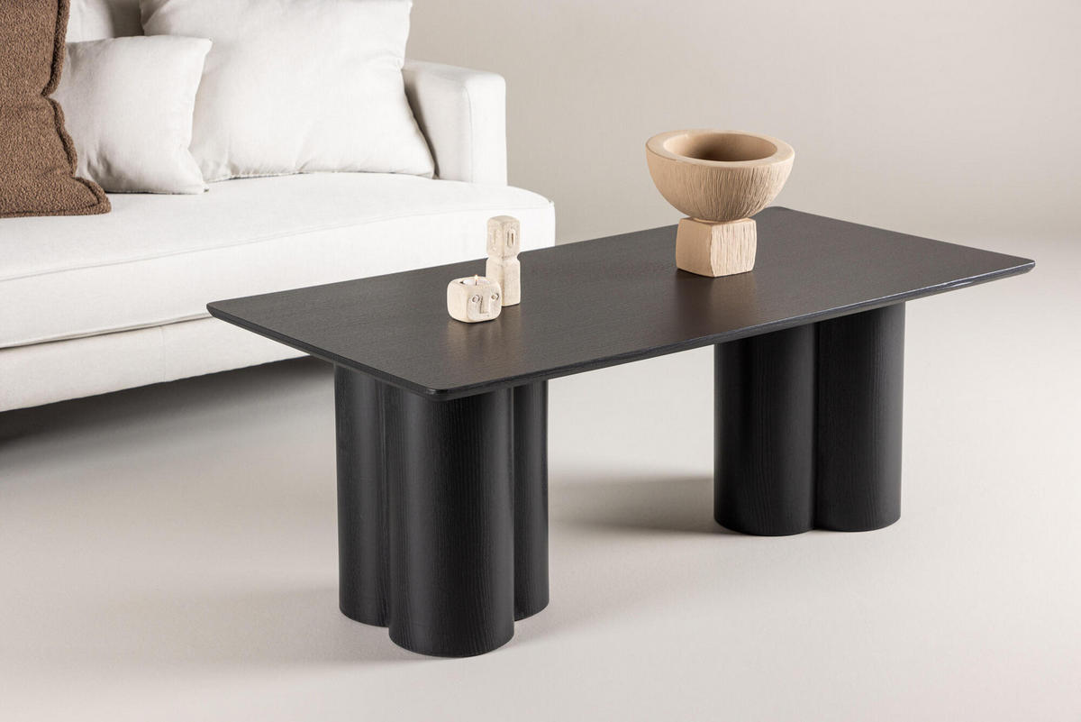 COUCHTISCH OLIVIA Schwarz 60x120x45 cm - Schwarz, Holzwerkstoff (120/60/45cm) - FURNLUX