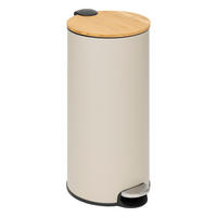MÜLLEIMER aus Metall Modern 30 l 37,7/29,2/59,5 cm - Beige, Metall (29.2/59.5/37.7cm) - 5five Simply Smart