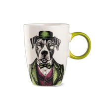 KAFFEETASSE Human Essence Hundmotiv, Porzellan, Ø 9 cm - Multicolor, Keramik (0.4L) - Gilde