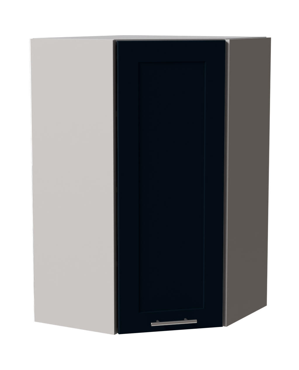 HÄNGESCHRANK Oslo W4/10/60 Grau / Indigo Matt 60 / 60 / 96cm - Dunkelblau/Grau, Holz/Holzwerkstoff (60/96/60cm) - Feldmann-Wohnen