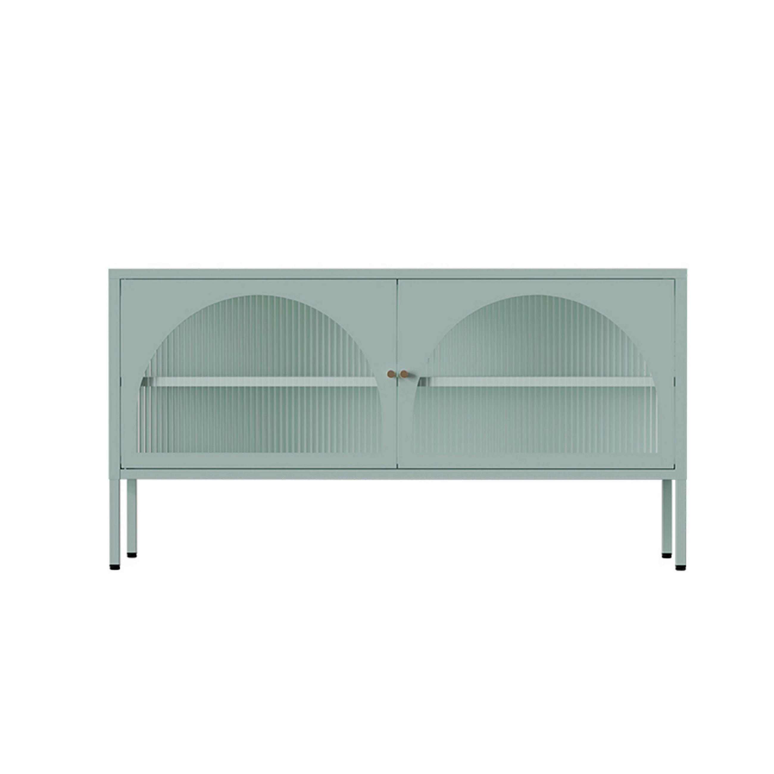 TV-SCHRANK 115 cm, Salbeigrün - Grün, Metall (35/60/115cm) - Oviala