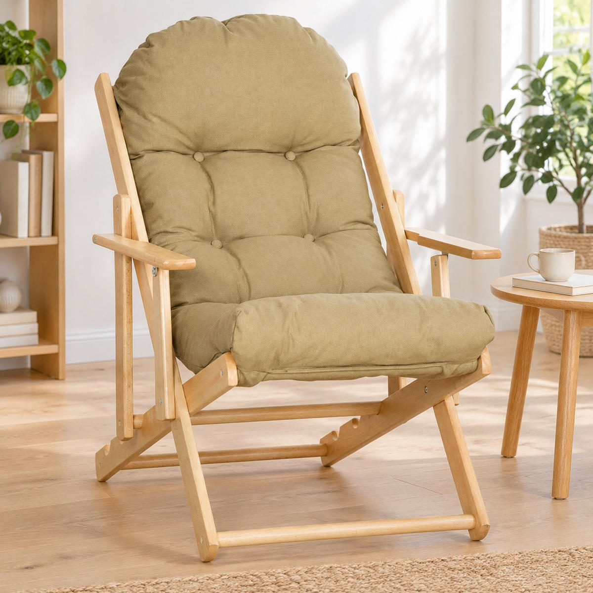 KLAPPBARER Relaxsessel in Braun 89x71x96 cm mit 3-fach verstellbarer Rückenlehne - Braun, Kunststoff (71/96/89cm) - IVMEU