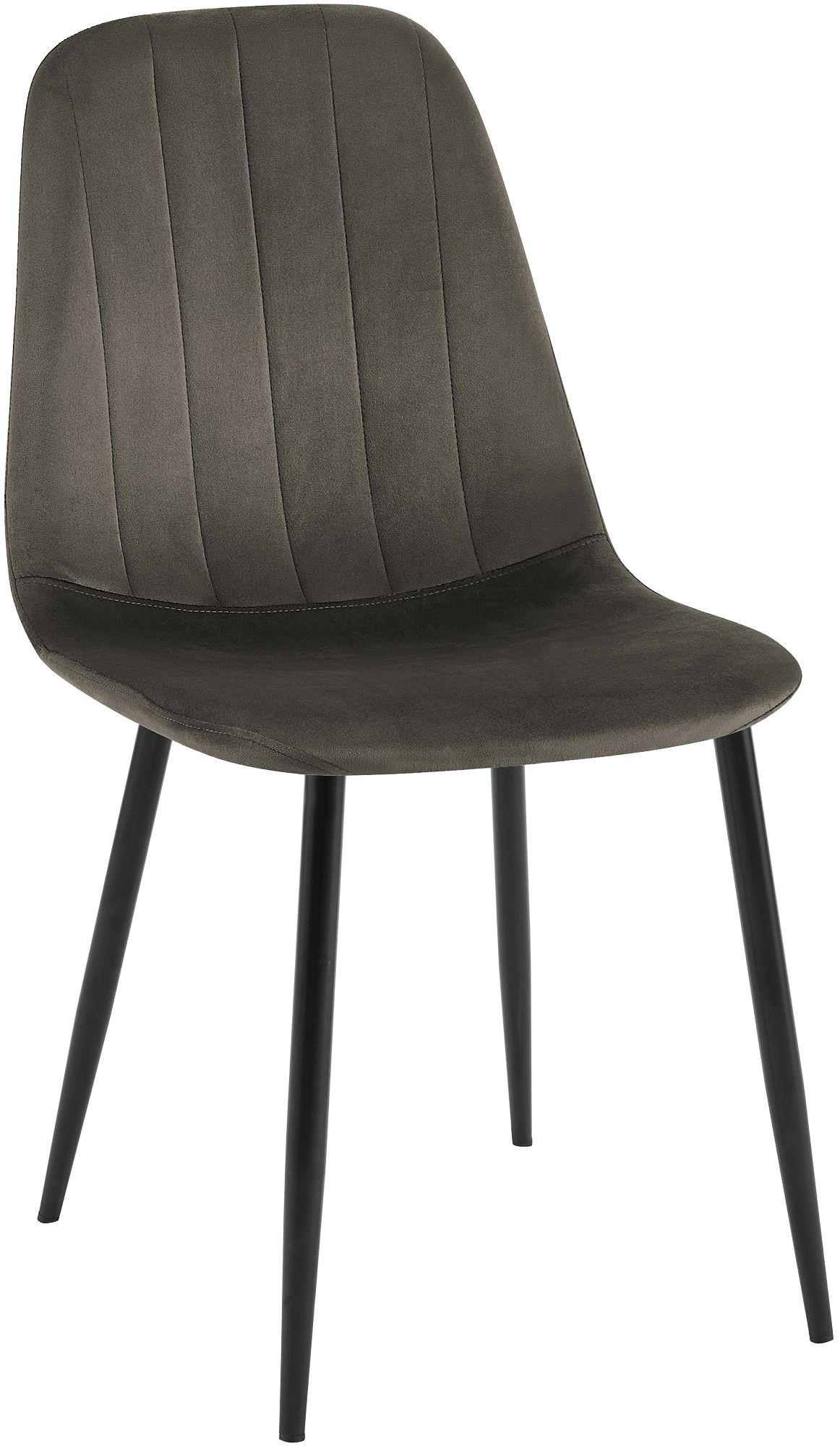 STUHL Metall Anthrazit - Anthrazit/Schwarz, Textil/Metall (45/88/54cm) - CLP