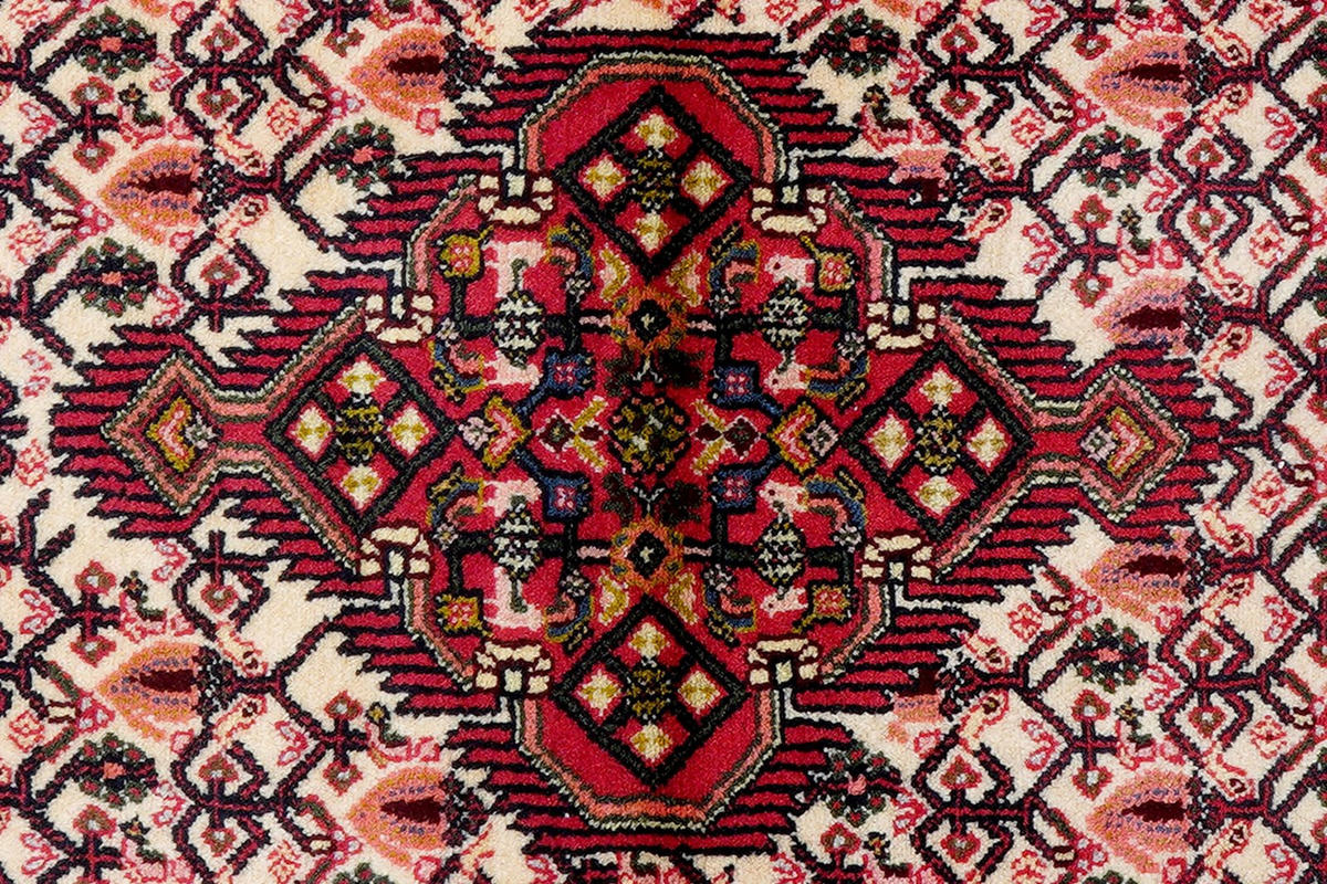 LÄUFER Orient handgeknüpft Assadabad Beige, Rot 185/74 cm Schurwolle - Beige/Rot, Textil (74/185cm) - Looma