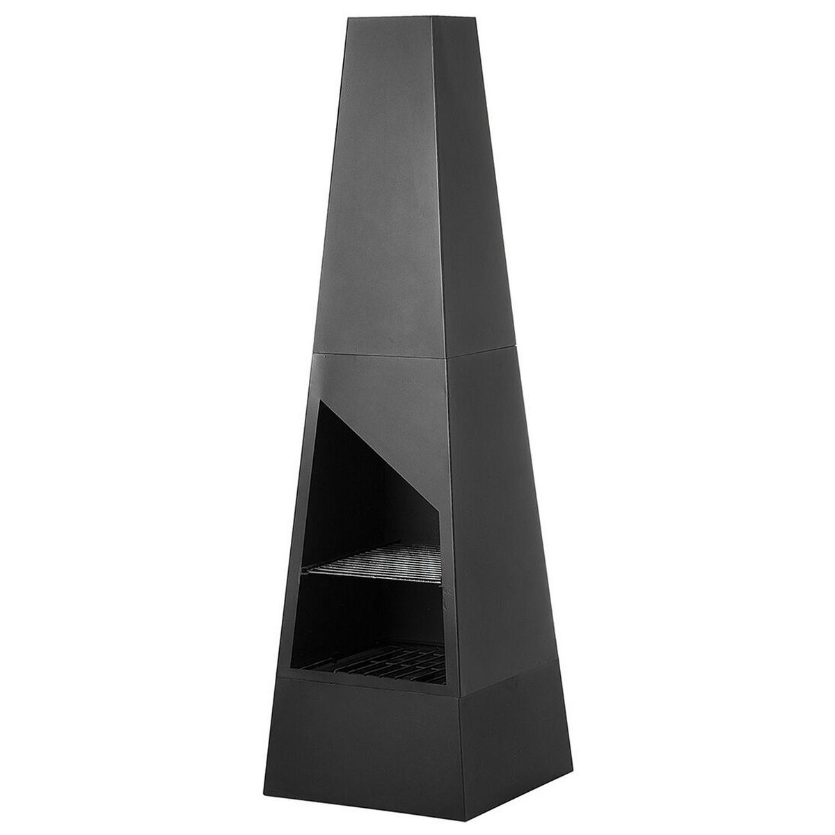 FEUERSTELLE Stah schwarz Yate - Schwarz, Metall (45/150/45cm)