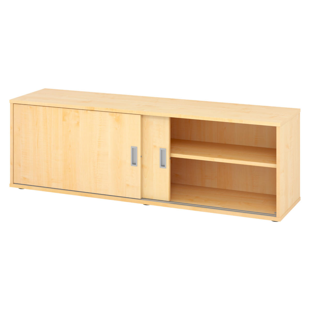 LOWBOARD mit Schiebetür 40/160/52 cm in Ahornfarben - Ahornfarben, Holzwerkstoff (160/52/40cm) - bümö