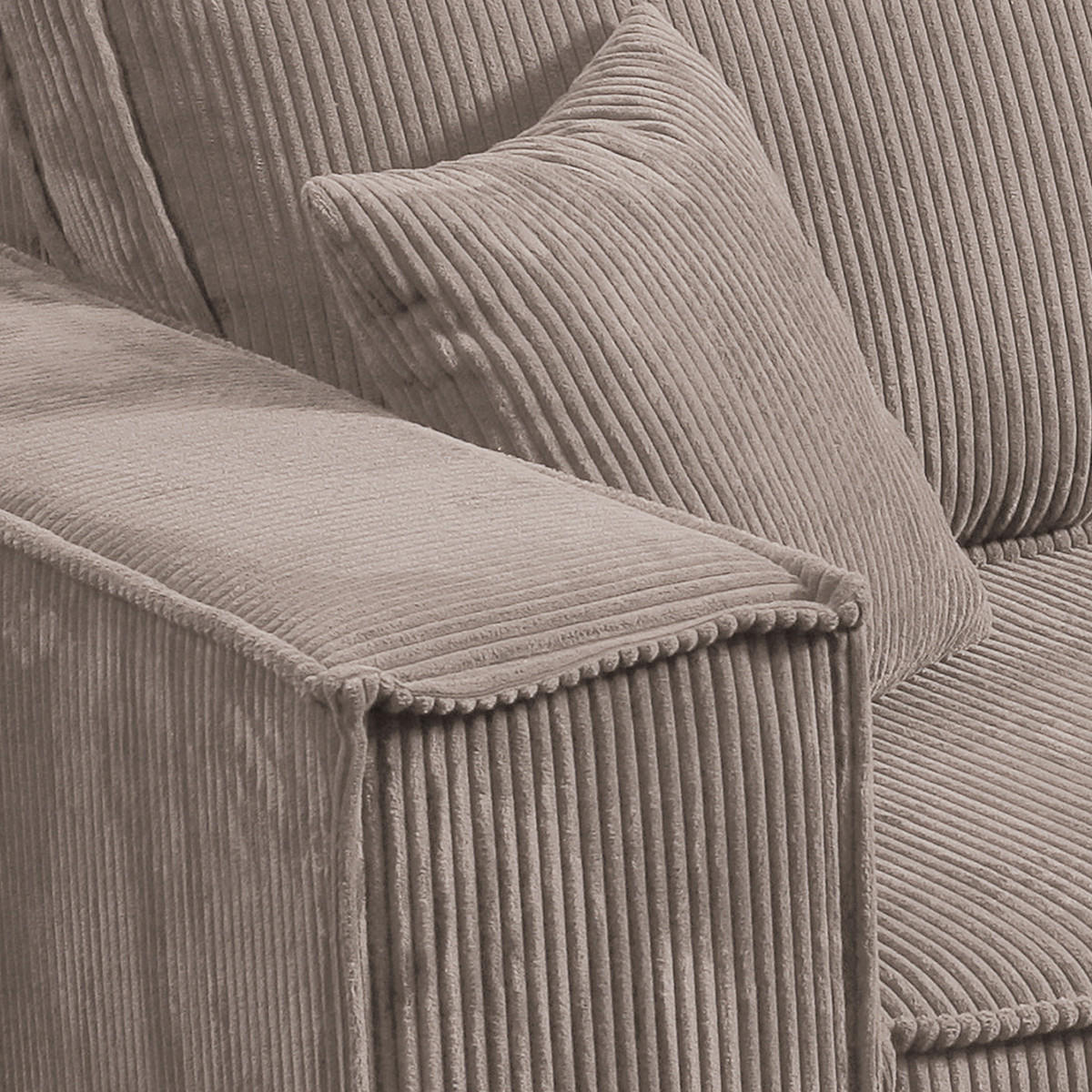 SOFA Isaac 4 Sitzplätze Taupe - Taupe, Holzwerkstoff (255/85/105cm) - Petits-meubles