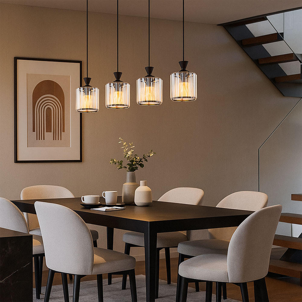 LED HÄNGELEUCHTE Metall Schwarz-matt Kristalle - Schwarz, Metall (86/13/120cm) - Globo Lighting