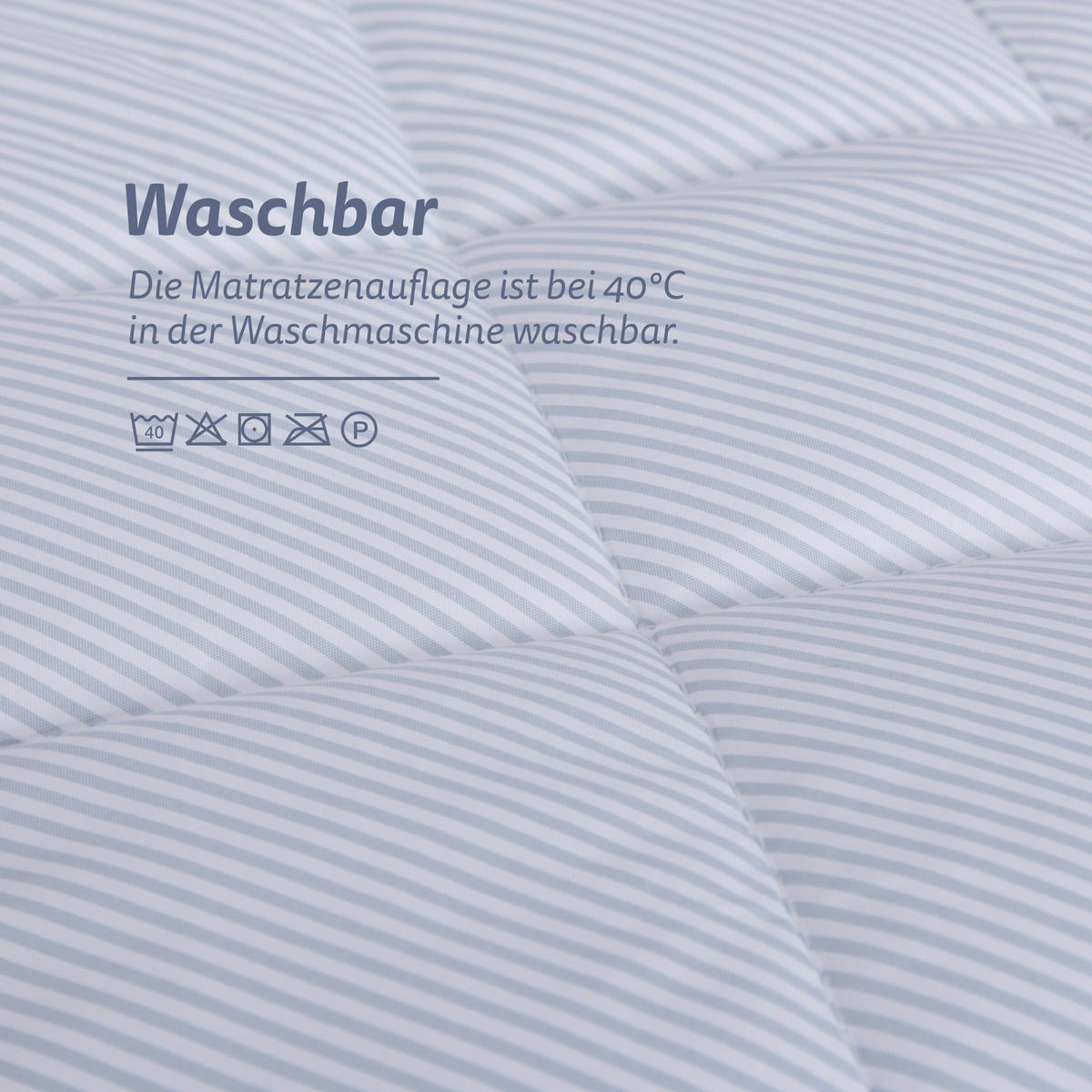 MATRATZENAUFLAGE mit Sommer - u. Winterseite - 180x200cm - Weiß, Textil (180/200cm) - Bestlivings