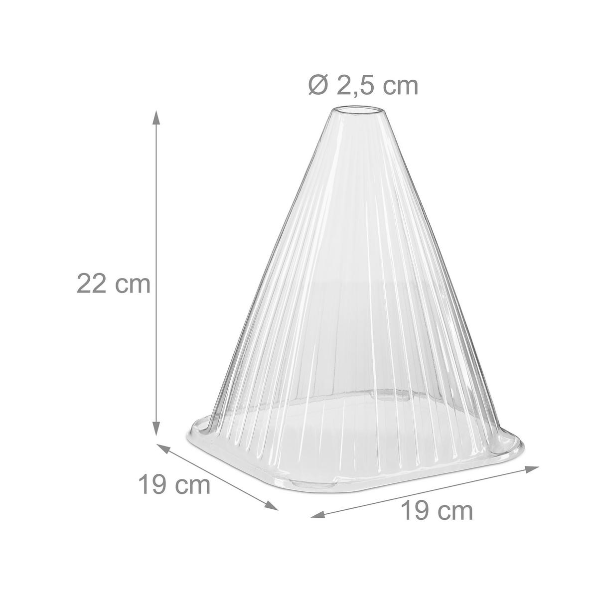 10XPFLANZENHUT - Transparent, Kunststoff (19/22/19cm) - Relaxdays