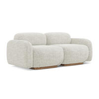 3-SITZER SOFA Strukturstoff Stoff Beige - Beige/Creme, Holz/Textil (190/73/95cm) - Makamii