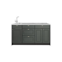 KUCHYNSKÝ BLOK Fame-Line, Zelený a zlatý vidiecky dom, 150 cm, AP Marble - zelená/antracitová, kompozitné drevo (150/82/60cm) - Vicco