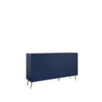 KOMMODE Dunkelblau 156/89/41 - Dunkelblau, Holzwerkstoff (156/89/41cm) - RAUMHIRSCH FURNITURE