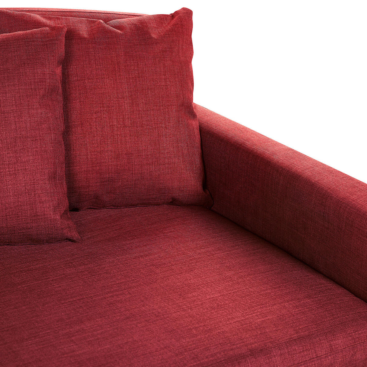 3-SITZER-SOFA Polyester Rot Gilja - Rot, Textil (212/89/107cm) - Beliani