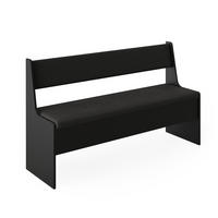 ESSZIMMER-BANK Roman Schwarz 136.6 x 41.5 cm - Schwarz, Holzwerkstoff (41.5/80/136.6cm) - Vicco
