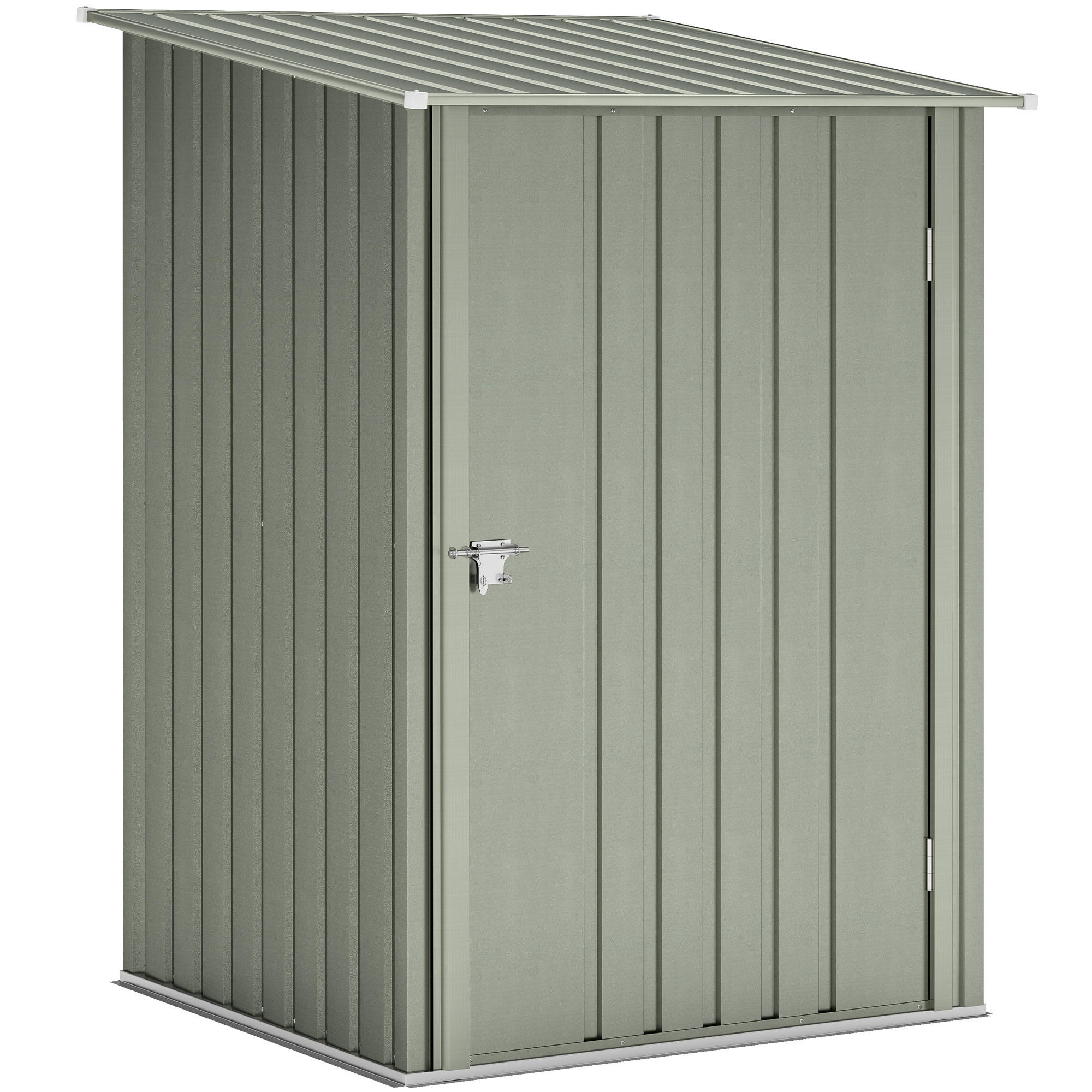 GARTENHAUS aus verzinktem Stahl mit Flügeltür, , silber 100 x 104 x 160 cm - Grau, Metall (100/160/104cm) - Vallsero