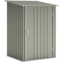GARTENHAUS aus verzinktem Stahl mit Flügeltür, , silber 100 x 104 x 160 cm - Grau, Metall (100/160/104cm) - Vallsero