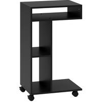 BEISTELLTISCH C-förmig mit 3 Fächern 40 x 30 x 69 cm Schwarz - Schwarz, Holz (30/69/40cm) - Beauniv