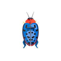 WANDDEKO Pilz-Käfer 7/5 cm - Blau/Rot, Wellpappe (7/5/16cm) - KUNSTLOFT