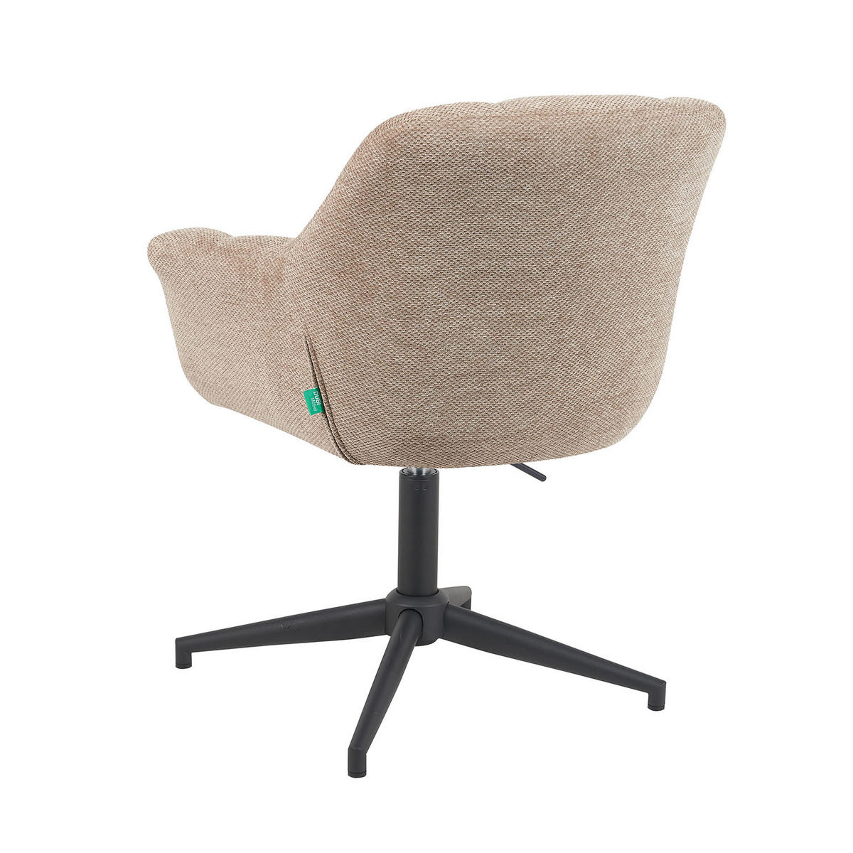 BÜROSTUHL Mika-Nala - Beige/Schwarz, Textil/Metall (65/78/66cm) - DUBI Möbel