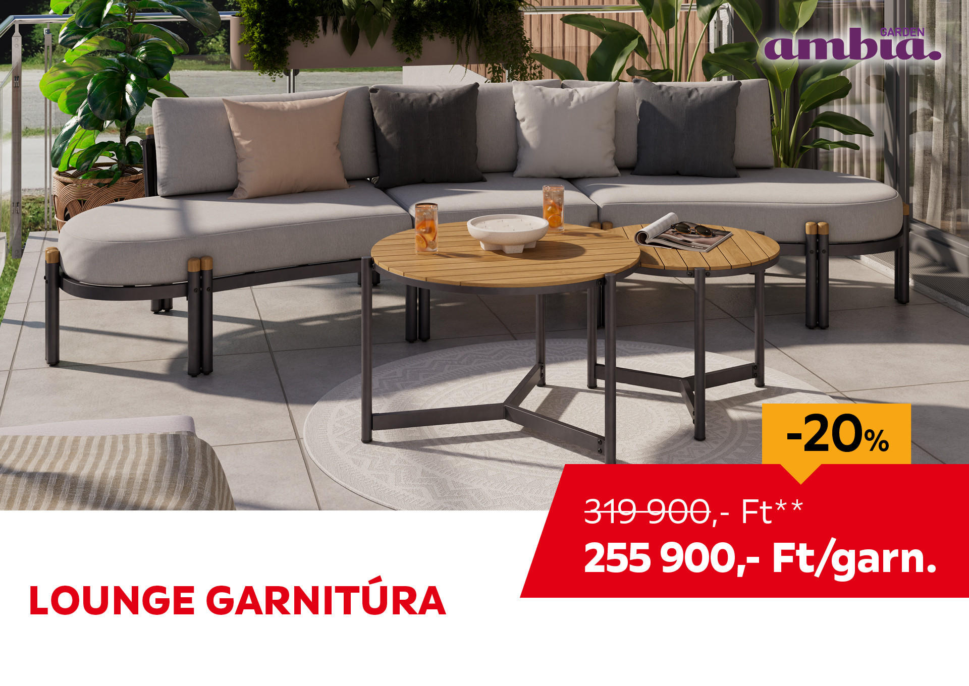 LOUNGE GARNITÚRA Kiemelt termék 319900 Ft.- helyett 255900 Ft.-