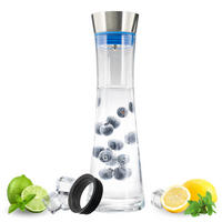 GLASKARAFFE Svea 1,2 Liter, blau - Blau, Glas (1.2L) - bremermann