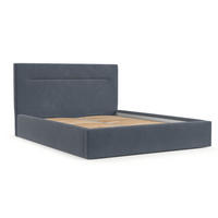 POLSTERBETT Liline 160/200 cm Blau im Asti Stoff - Blau/Schwarz, Holz/Holzwerkstoff (160/200cm) - AltaBeds