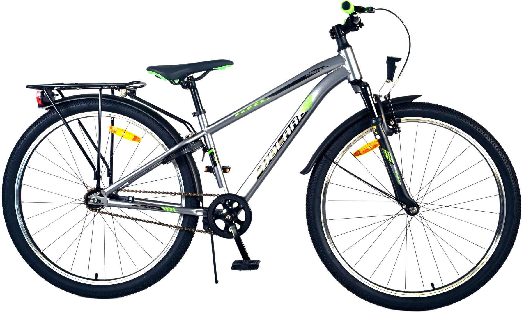KINDERFAHRRAD Cross - Jungen - Rücktritt + Handbremse - 26 Zoll - Grau - Silberfarben, Metall (77cm) - TPFSports