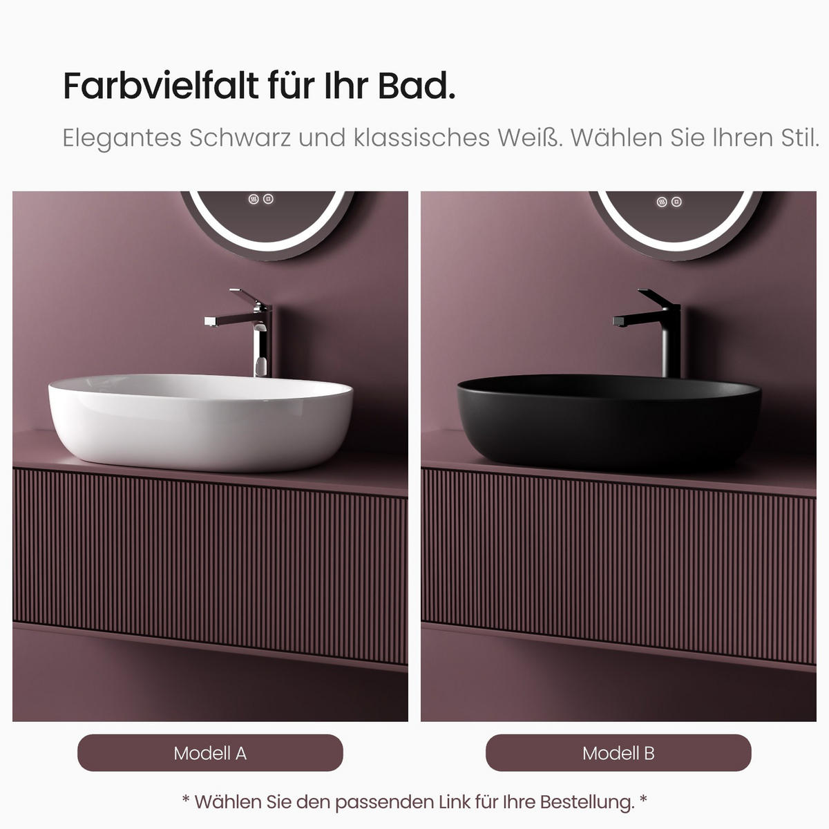 WASCHBECKEN Abgerundete Ecken Mattweiß 60 / 41,5 / 13,5 cm - Weiß, Keramik (41.5/13.5/60cm) - EMKE