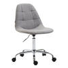DREHSTUHL Stoff grau - Chromfarben/Grau, Textil/Metall (47/79/56cm) - CLP