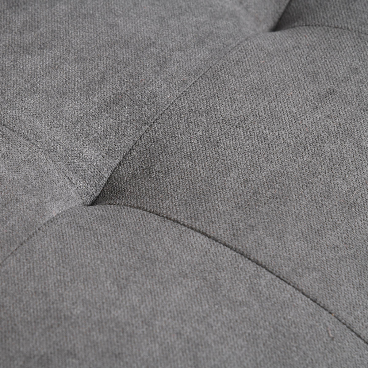 2-SITZER-SOFA DE-06510 Samtoptik, Holzbeine Grau - Grau, Holz/Textil (117/78/62cm) - ComfortXL