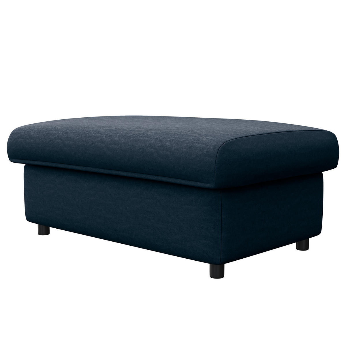 POLSTERHOCKER - Blau/Schwarz, Kunststoff/Textil (100/44/60cm) - home24