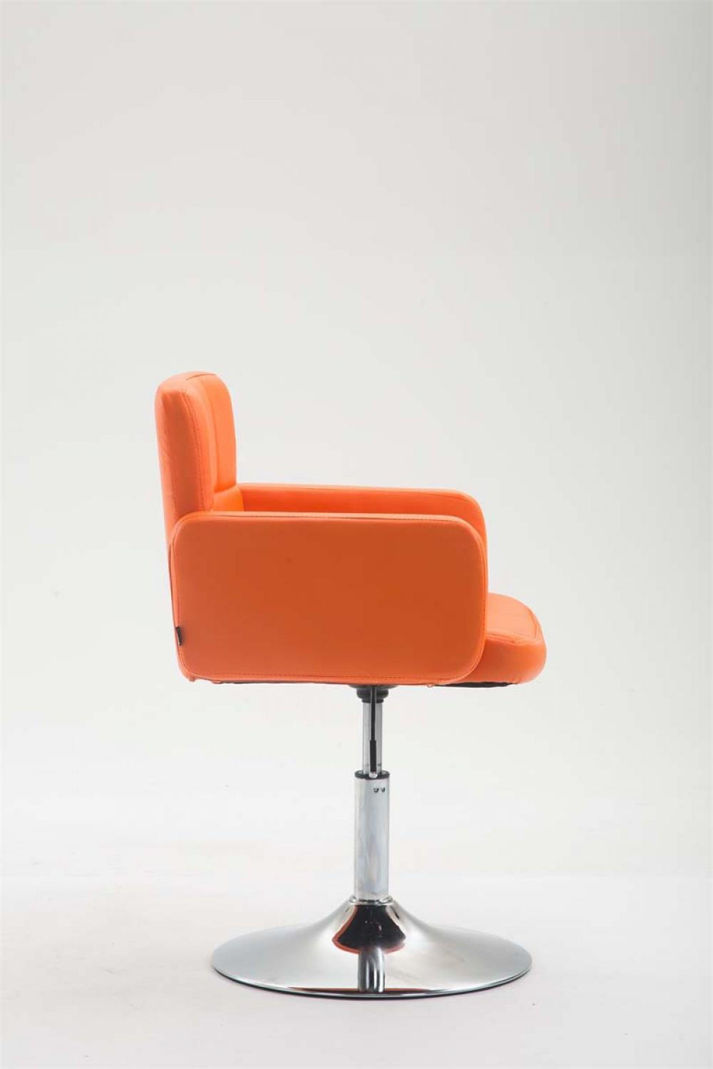 SESSEL Lederlook orange - Orange, Textil/Metall (58/80/48cm) - CLP