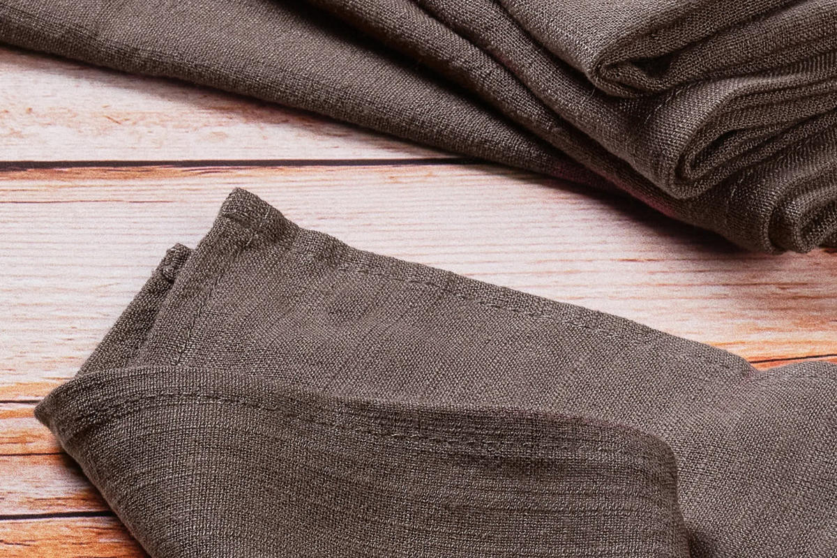 TISCHSERVIETTE - 6er-Set - Leinen und Baumwolle in Schokoladenbraun - Braun, Textil (40/40cm) - Björn