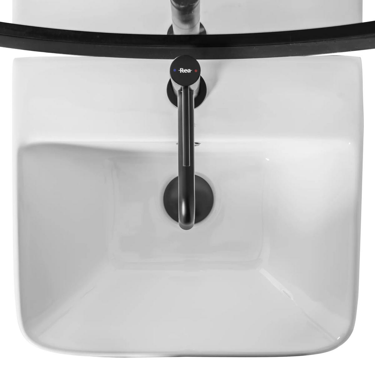 STANDWASCHBECKEN Rea Aris - Weiß, Keramik (37.5/83/44cm) - REA