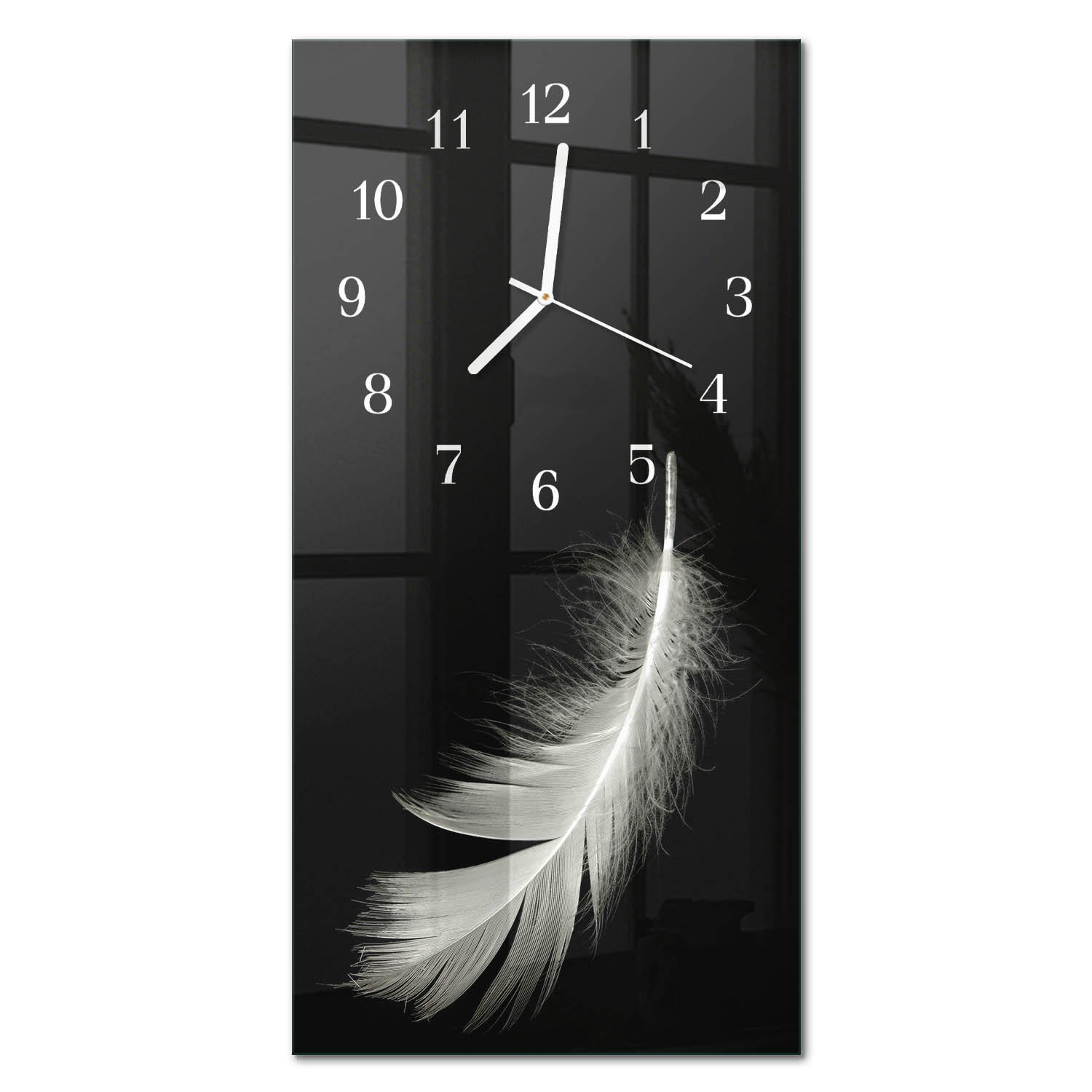 WANDUHR 30x60 cm - Horizont - Schwarz, Glas (30/60/0.4cm) - TULUP