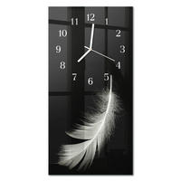 WANDUHR 30x60 cm - Horizont - Schwarz, Glas (30/60/0.4cm) - TULUP