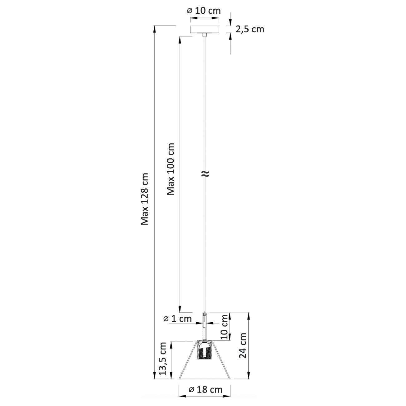 HÄNGELEUCHTE Soliria, Grau, Messing und Schwarz, 24cm - Messingfarben, Glas (24/18/24cm) - KOSILUM
