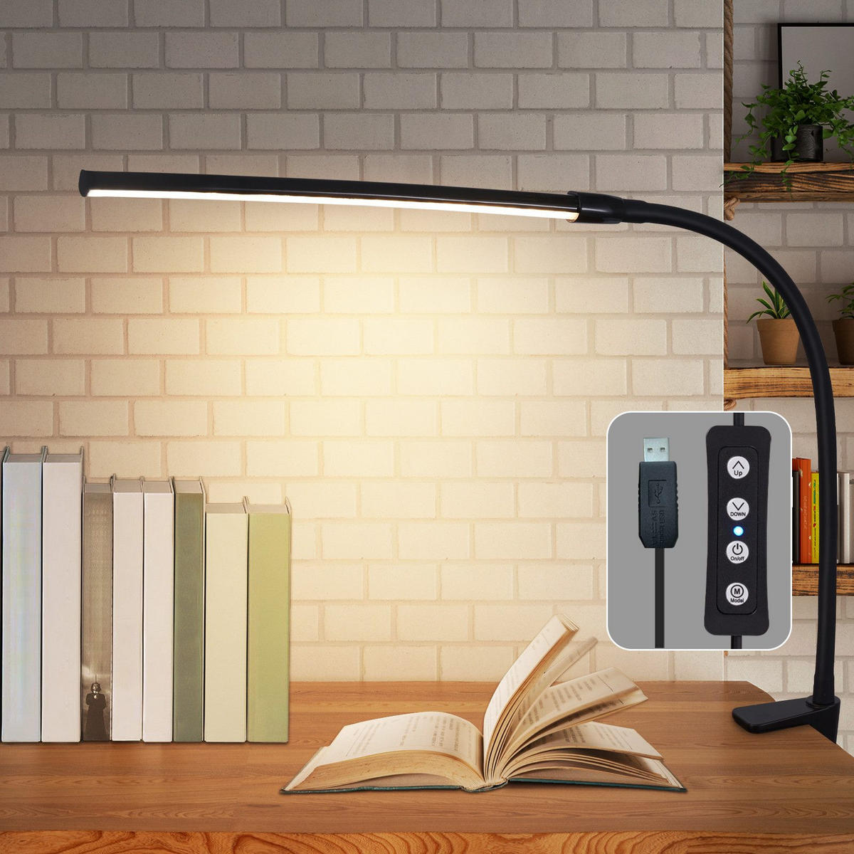 LED TISCHLEUCHTE Nathan - Schwarz, Metall (3.1/80.8/80.8cm) - Nettlife