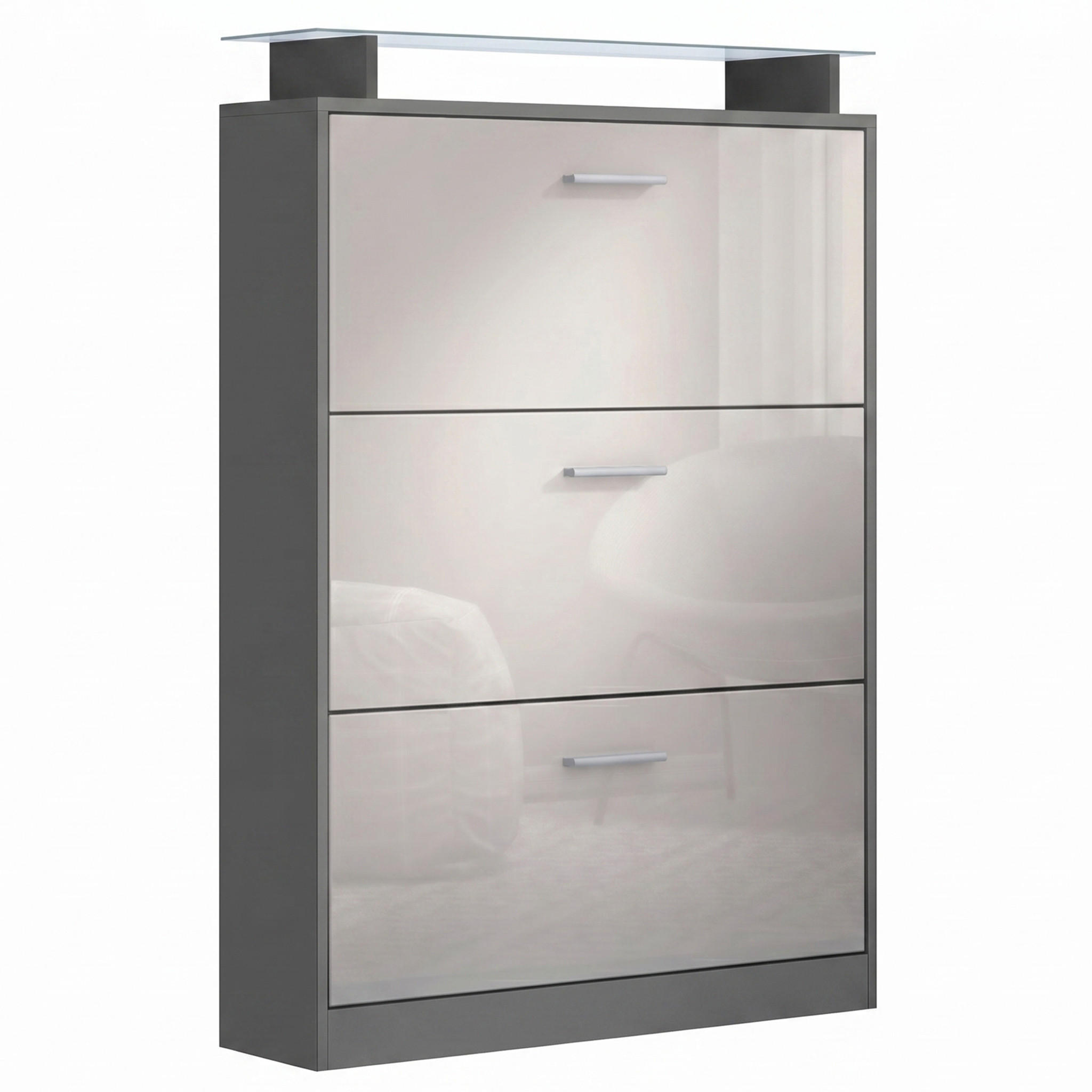 Vladon Schuhschrank Sand 89x128x23 cm