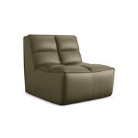 SESSEL Kunstleder Grün - Schwarz/Olivgrün, Leder/Kunststoff (80/75/93cm) - Makamii