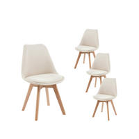 ESSZIMMERSTUHL Kler Beige 49 cm x 82 cm 4er-Set - Beige, Textil (49/82/54cm) - Klast Home