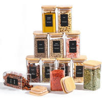 GEWÜRZGLÄSER 12-teiliges Set 240 ml Glas mit Holzdeckel - Multicolor, Glas (6/10.6/6cm)