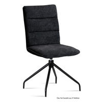 ESSZIMMERSTUHL drehbar (8er-Set) Donata 47x92x60 Schwarz/Anthrazit - Anthrazit/Schwarz, Kunststoff (60/92/47cm) - 58aufmkessel