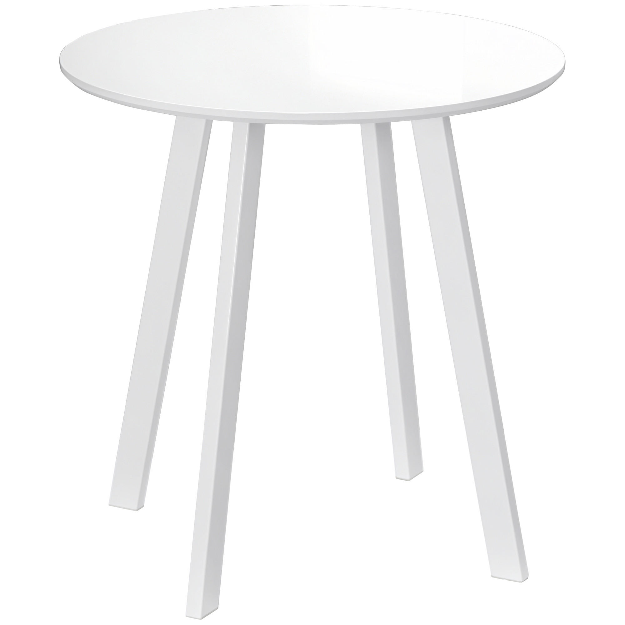 ESSTISCH DE-08460 Hochglanz für 2 Personen Weiß - Weiß, Holzwerkstoff (72/72/75cm) - ComfortXL