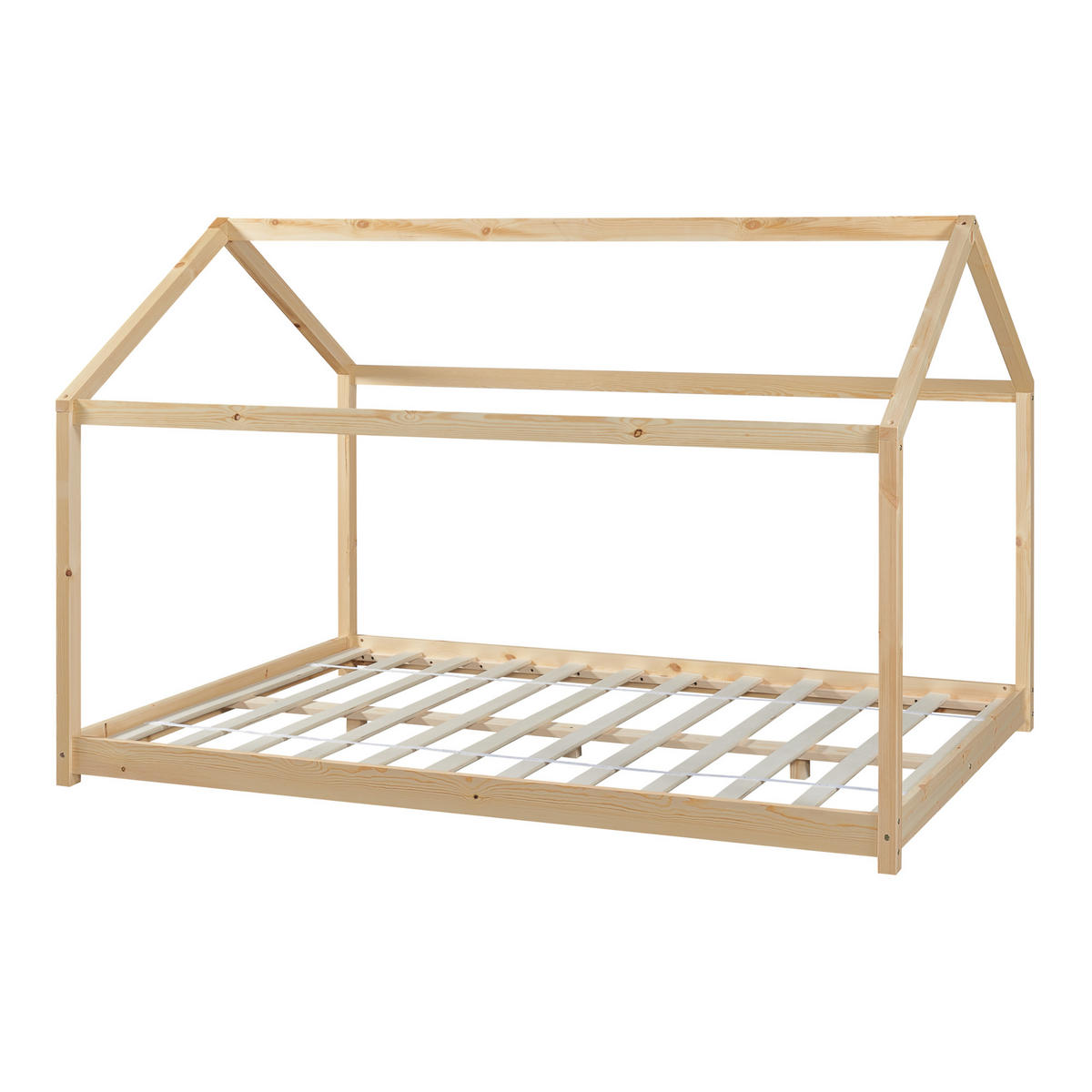 HAUSBETT Cerro - Naturfarben, Holz (140/200cm) - [en.casa]