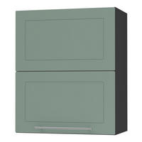 KÜCHENHÄNGESCHRANK Kvantum W8B/60 Mint Matt / Schwarz Matt 60 / 32,5 / 72cm - Schwarz/Mintgrün, Holz/Holzwerkstoff (60/72/32.5cm) - Feldmann-Wohnen