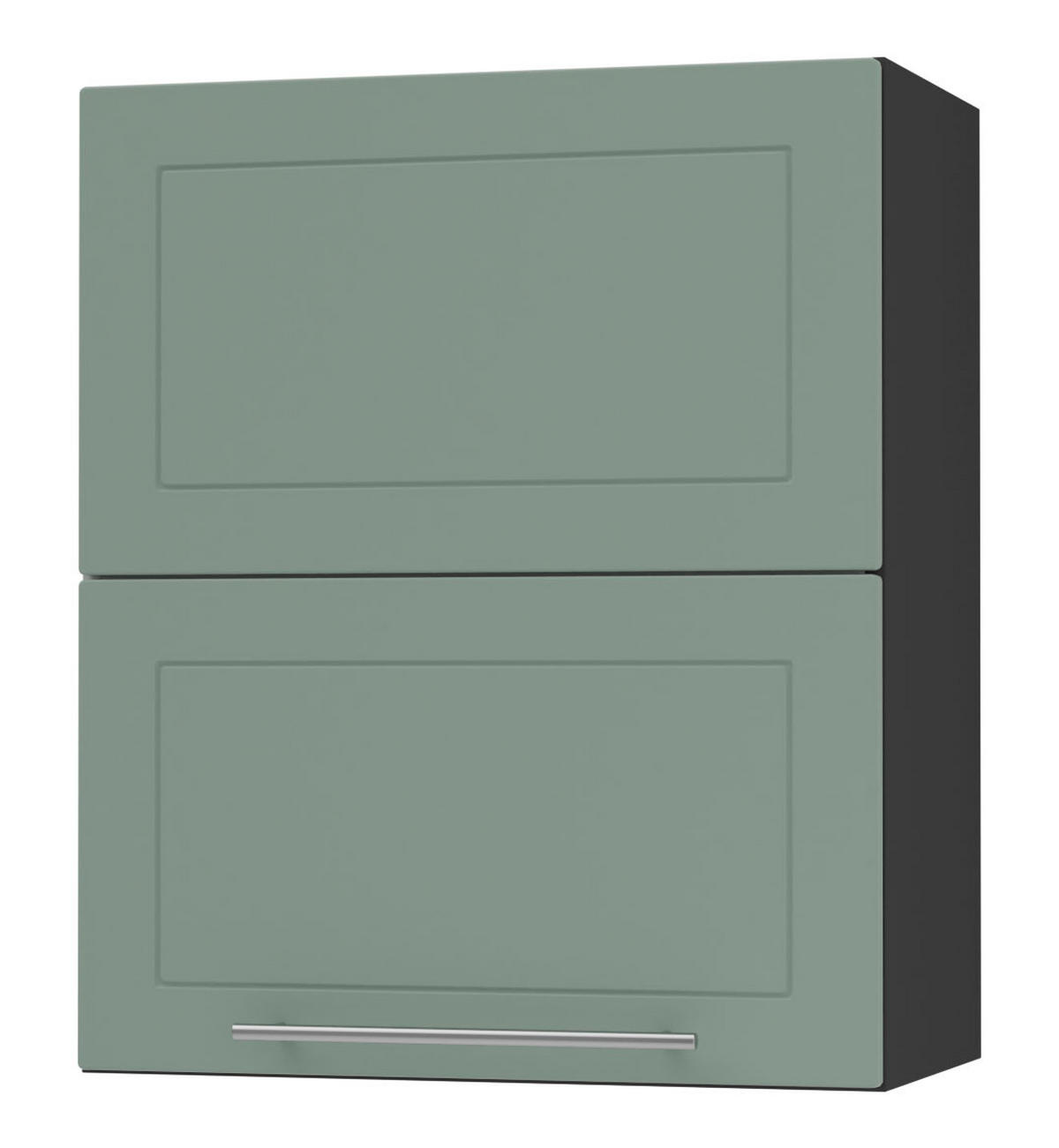 KÜCHENHÄNGESCHRANK Kvantum W8B/60 Mint Matt / Schwarz Matt 60 / 32,5 / 72cm - Schwarz/Mintgrün, Holz/Holzwerkstoff (60/72/32.5cm) - Feldmann-Wohnen