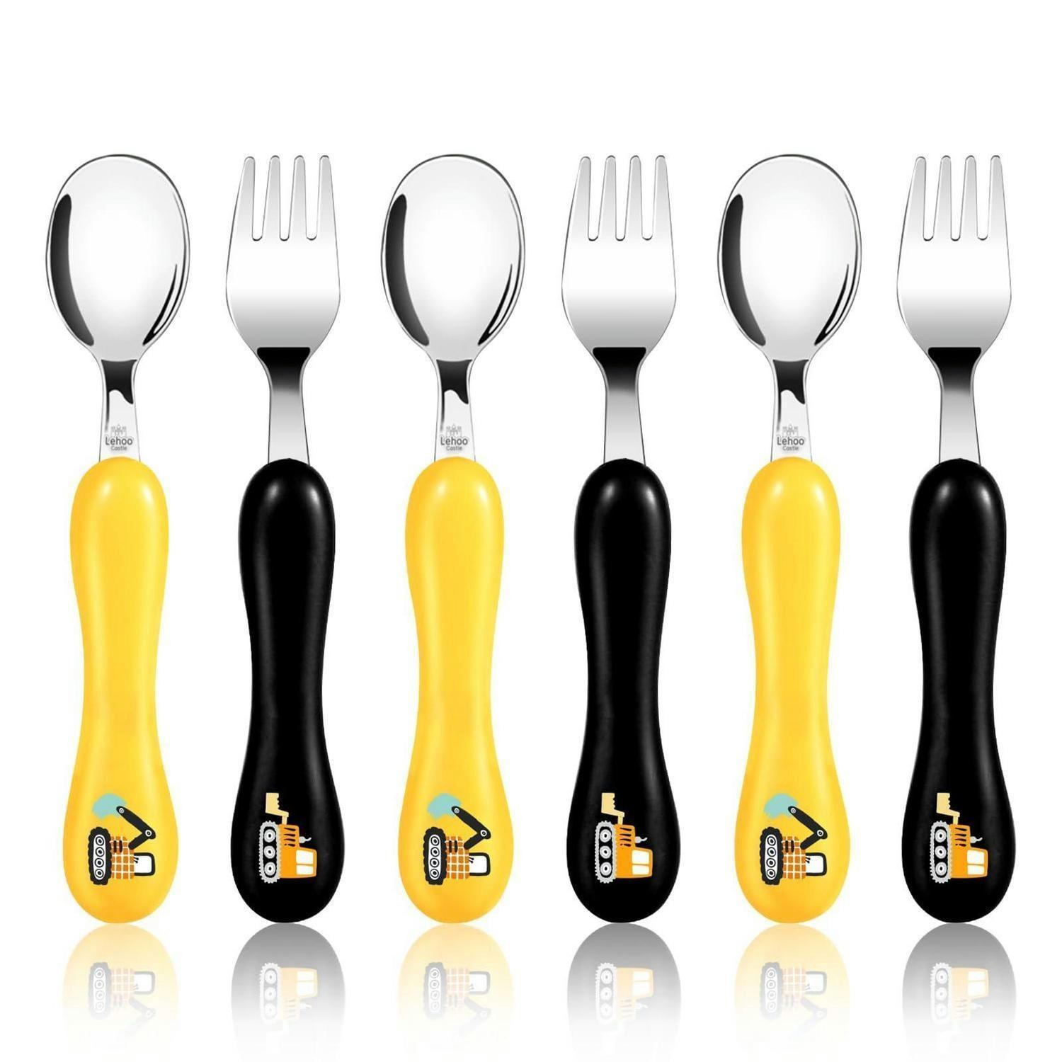 KINDERBESTECK 6-teiliges Set Edelstahl mit Motiv - Multicolor, Metall